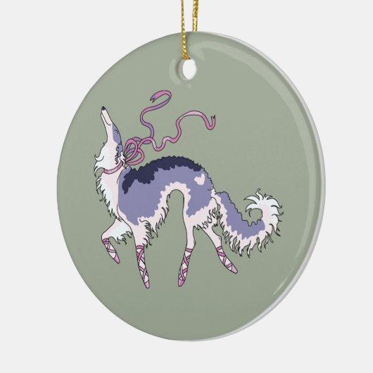 Ballet Borzoi Keramisch Ornament (Links)