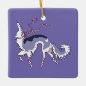 Ballet Borzoi Kerst Ornament (Voorkant)