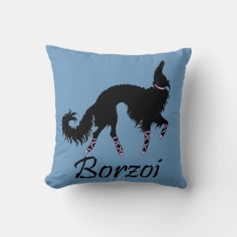 Ballet Borzoi Schoonheid in het zwart Kussen