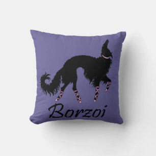 Ballet Borzoi Schoonheid in het zwart Kussen