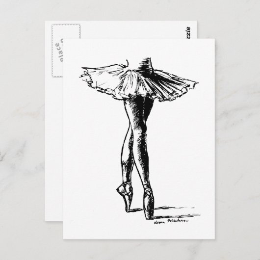 Ballet Briefkaart (Voorkant / Achterkant)