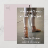 BALLET BRIEFKAART SCHATTIGEE BALLERINA DANSERSMOTI (Voorkant / Achterkant)