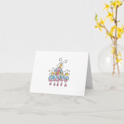 Ballet Bugs Note Card Kaart (Gele Bloem)