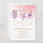 Ballet Bunny Dance Verjaardag Kaart (Voorkant)