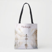 Ballet Canvas tas, gepersonaliseerd met Quote Tote Bag (Voorkant)