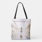 Ballet Canvas tas, gepersonaliseerd met Quote Tote Bag (Achterkant)