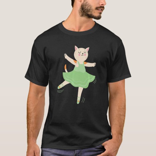 Ballet Cat Ballerina Love Dance Ballet T-shirt (Voorkant)
