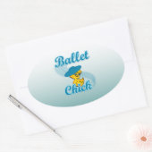 Ballet Chick #3 Ovale Sticker (Envelop)