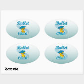 Ballet Chick #3 Ovale Sticker (Vel)