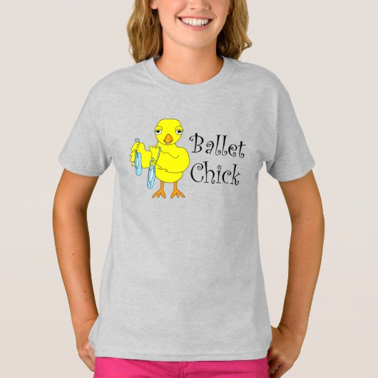 Ballet Chick Tekst T-shirt (Voorkant)