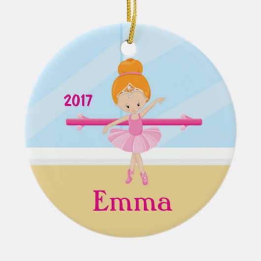Ballet Class Ballerina Crown Ballet Room Ornament (Voorkant)