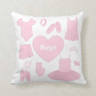 Ballet Clothes Pillow - Witte achtergrond Kussen