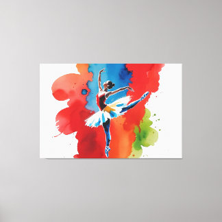Ballet con la fuerza expresiva del arte abstracto  canvas afdruk