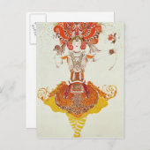 Ballet Costume voor 'The Firebird', van Stravinsky Briefkaart (Voorkant / Achterkant)