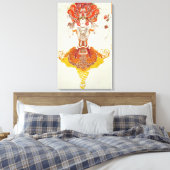 Ballet Costume voor 'The Firebird', van Stravinsky Canvas Afdruk (Insitu (Slaapkamer))