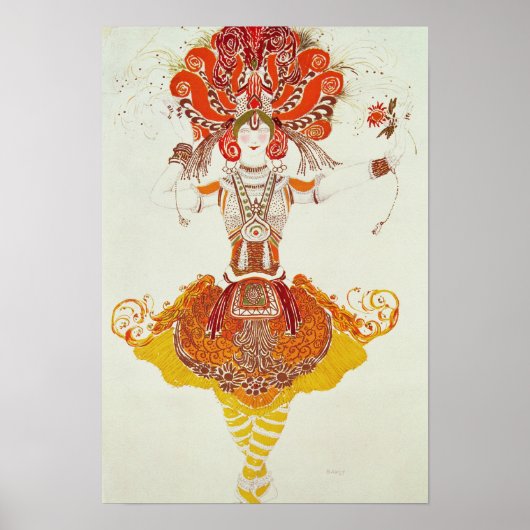 Ballet Costume voor 'The Firebird', van Stravinsky Poster (Voorkant)