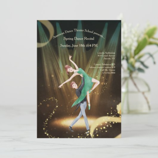 Ballet Couple Dance Overweging Kaart (Staand voorkant)