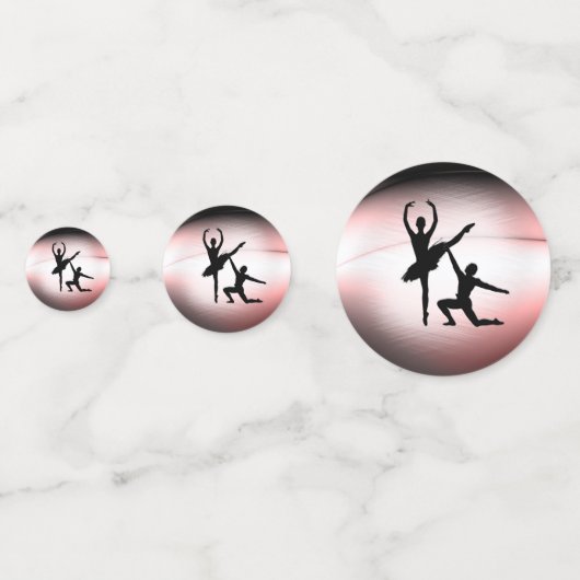 Ballet Couple Dance Pink Accent Confetti (Voorkanten)