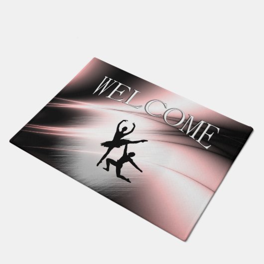 Ballet Couple Dance Pink Accent Deurmat (Schuin)