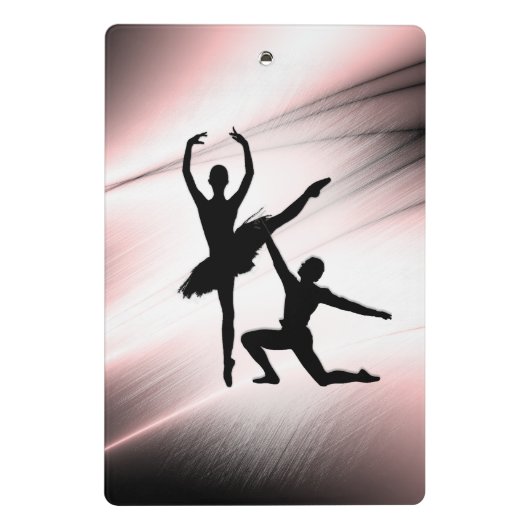 Ballet Couple Dance Pink Accent Mini Klembord (Achterkant)