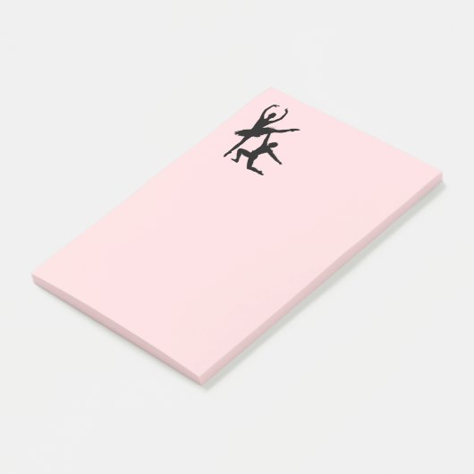 Ballet Couple Dance Pink Post-it® Notes (Schuin)