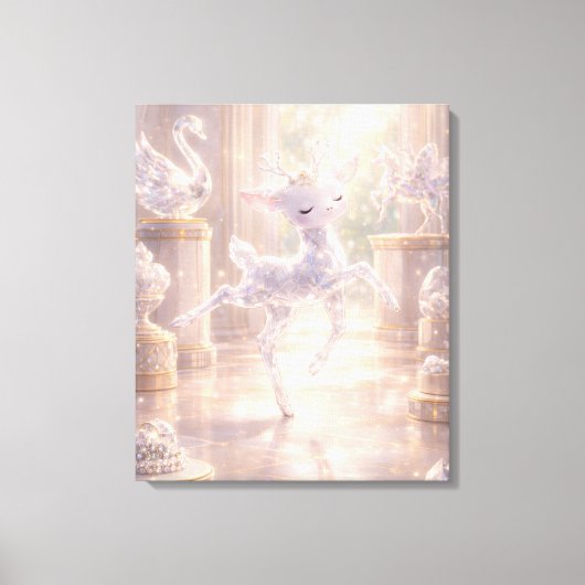 Ballet Crystal Deer Canvas Print (Voorkant)