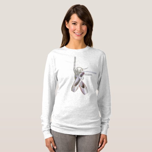 'Ballet' Dames' T-shirt met lang Sleeve (Voorkant volledig)