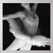 Ballet - Dance - Ballerina 9 - Zwart-wit Poster (Voorkant)