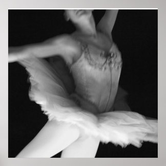 Ballet - Dance - Ballerina 9 - Zwart-wit Poster