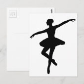 Ballet Dance Ballerina Briefkaart (Voorkant / Achterkant)