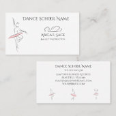 Ballet Dance Ballerina en Swan Professional Visitekaartje (Voorkant / Achterkant)