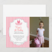 Ballet Dance Birthday Uitnodiging (Voorkant / Achterkant)