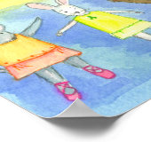 Ballet Dance Class Animals Poster (Hoek)