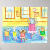 Ballet Dance Class Animals Poster (Voorkant)