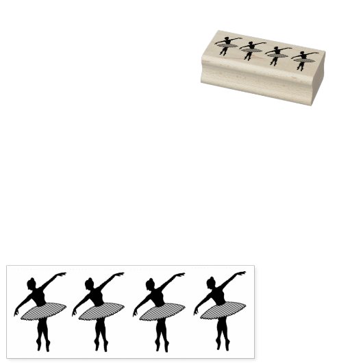 Ballet Dance Dancers Toe Dancing Ballerina Stamp Rubberstempel (Gestempeld)
