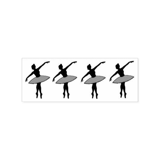 Ballet Dance Dancers Toe Dancing Ballerina Stamp Rubberstempel (Afrduk)