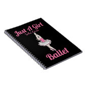 Ballet Dance Een meisje dat graag danst. Notitieboek (Rechterzijde)