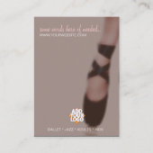 Ballet Dance groot Visitekaartje (Achterkant)