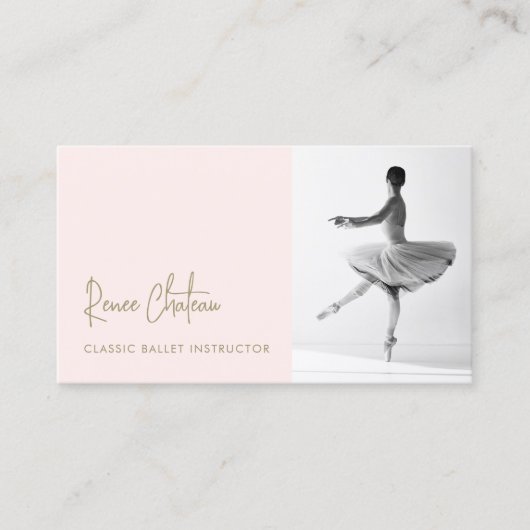 Ballet Dance Instructor Foto Visitekaartje (Voorkant)