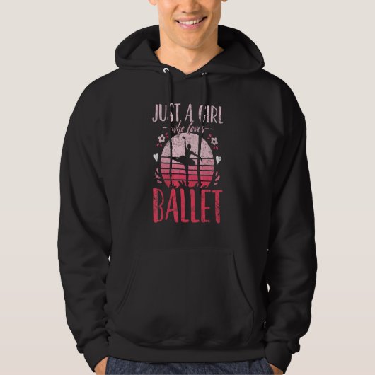 Ballet Dance is een meisje dat van Ballet Retro Vi Hoodie (Voorkant)