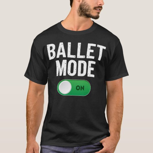 Ballet Dance Mode Op Dansende Ballerina T-shirt (Voorkant)