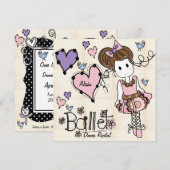 Ballet Dance Overweging Uitnodiging (Voorkant / Achterkant)