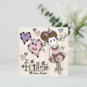 Ballet Dance Overweging Uitnodiging (Staand voorkant)