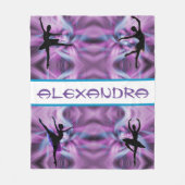 Ballet Dance Paars Abstract Vliegtuig Fleece Deken (Voorkant)