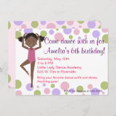 Ballet Dance Party Invitation Kaart (Voorkant / Achterkant)
