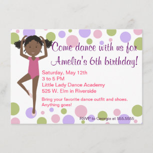 Ballet Dance Party Invitation Kaart