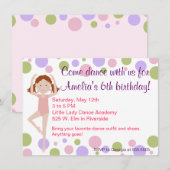 Ballet Dance Party Invitation Kaart (Voorkant / Achterkant)