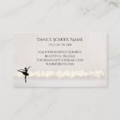 Ballet Dance School Professional Dancer Custom Visitekaartje (Achterkant)
