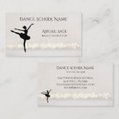 Ballet Dance School Professional Dancer Custom Visitekaartje (Voorkant / Achterkant)