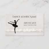 Ballet Dance School Professional Dancer Custom Visitekaartje (Voorkant)